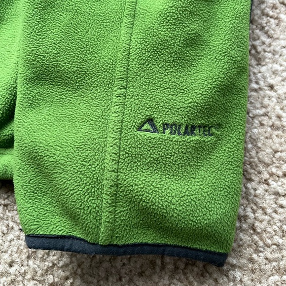L.L. Bean Men’s Fleece Jacket XL Full Zip Polartec Outdoor Hiking Green Gray - Picture 6 of 8